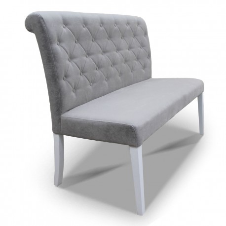 Ławka pikowana wąska z wałkiem