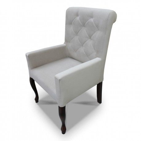 Fotelik pikowany wąski z wałkiem