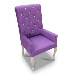 Fotelik pikowany wąski z wałkiem