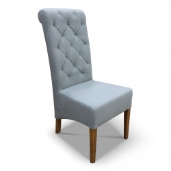 Krzesło pikowane skośne z wałkiem