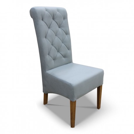 Krzesło pikowane skośne z wałkiem