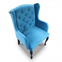 Fotelik pikowany wąski w stylu uszak