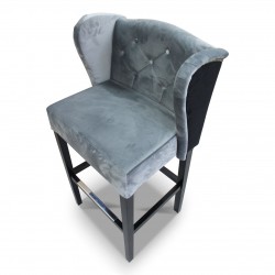 Hoker pikowany prosty fotelikowy w stylu uszak