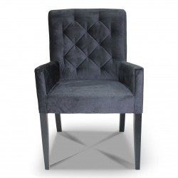 Fotelik pikowany wąski z wałkiem