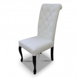 Krzesło pikowane wąskie z wałkiem