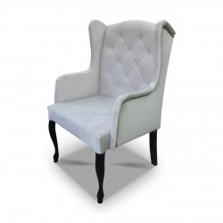 Fotelik pikowany wąski w stylu uszak