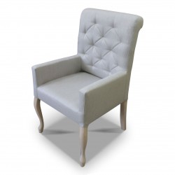 Fotelik pikowany wąski z wałkiem