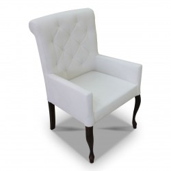 Fotelik pikowany wąski z wałkiem