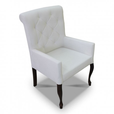 Fotelik pikowany wąski z wałkiem