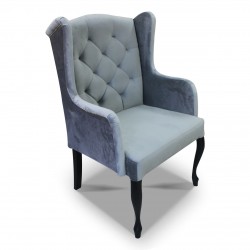 Fotelik pikowany wąski w stylu uszak