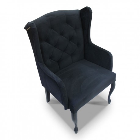 Fotelik pikowany wąski w stylu uszak