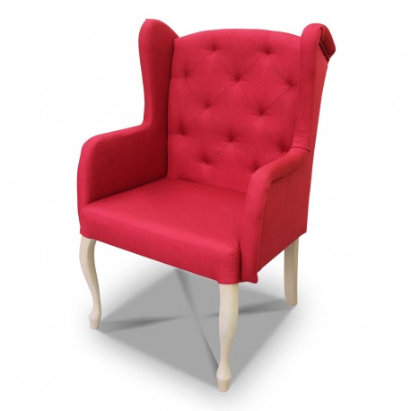 Fotelik pikowany wąski w stylu uszak