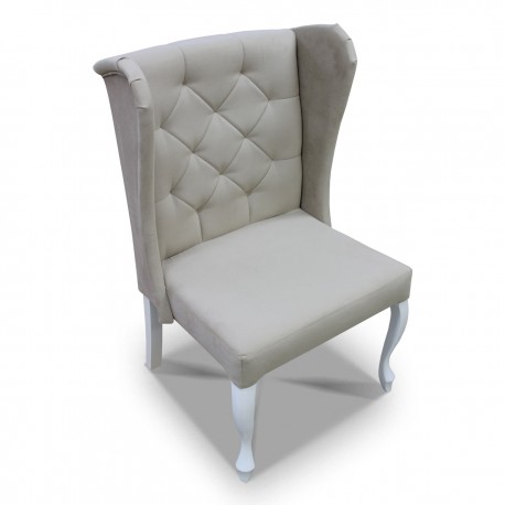 Krzesło pikowane wąskie w stylu uszak