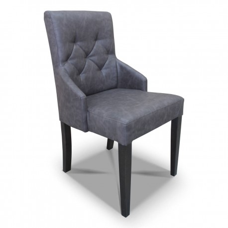 Krzesło pikowane wąskie z boczkami