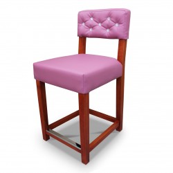 Hoker pikowany wąski z dzielonym oparciem