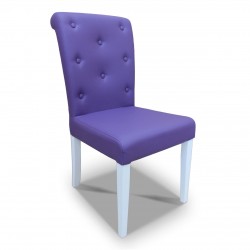 Krzesło pikowane wąskie z wałkiem