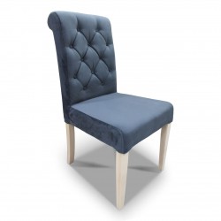 Krzesło pikowane wąskie z wałkiem